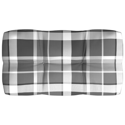 vidaXL Podložky na paletovú sedačku 5 ks, sivé, kockované