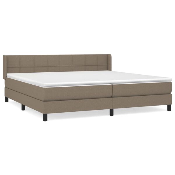 vidaXL Boxspring posteľ s matracom sivohned&yacute; 200x200 cm l&aacute;tka
