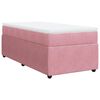 vidaXL Posteľn&yacute; r&aacute;m boxsping s matracom ružov&yacute; 90x190 cm zamat