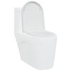 vidaXL Rýchlo uvoľňovacie wc sedátko Biela 46.2 x 36 x 4.3 cm