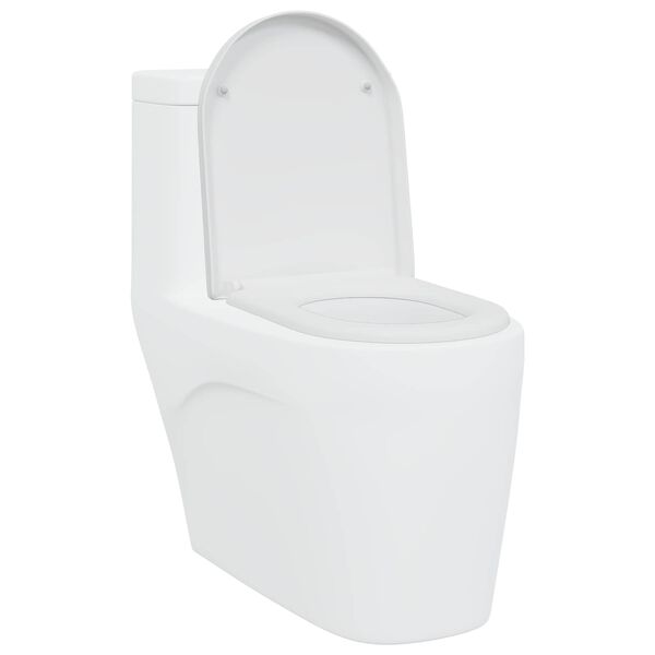 vidaXL Rýchlo uvoľňovacie wc sedátko Biela 46.2 x 36 x 4.3 cm
