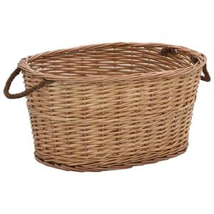 vidaXL Ko&scaron;&iacute;k na palivov&eacute; drevo s r&uacute;čkami 56x40x28 cm, pr&iacute;rodn&aacute; vŕba