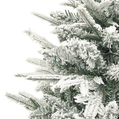 vidaXL Zasnežený umelý vianočný stromček zelený 120 cm PVC a PE