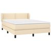 vidaXL Posteľn&yacute; r&aacute;m boxspring s matracom kr&eacute;mov&yacute; 140x200 cm l&aacute;tka