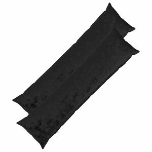 vidaXL Dekoračn&yacute; vank&uacute;&scaron; 2 ks HEERLEN Čierna 40 x 145 cm Flanel