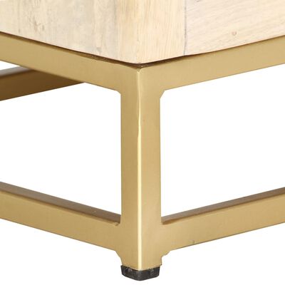 vidaXL Nočný stolík zlatý 40x30x50 cm masívne mangovníkové drevo