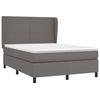 vidaXL Boxspring posteľ s matracom siv&aacute; 140x190 cm umel&aacute; koža