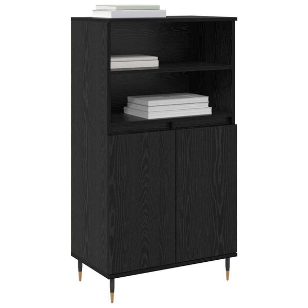 vidaXL Highboard Čierna 60 x 36 x 110 cm Kompozitn&eacute; drevo