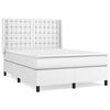 vidaXL Boxspring posteľ s matracom biely 140x190 cm umel&aacute; koža