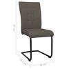vidaXL Jedálenské stoličky s perovou kostrou 2 ks sivohnedé látka
