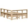 vidaXL Posteľ s knižnicou bez matraca 160x200 cm borovicový masív