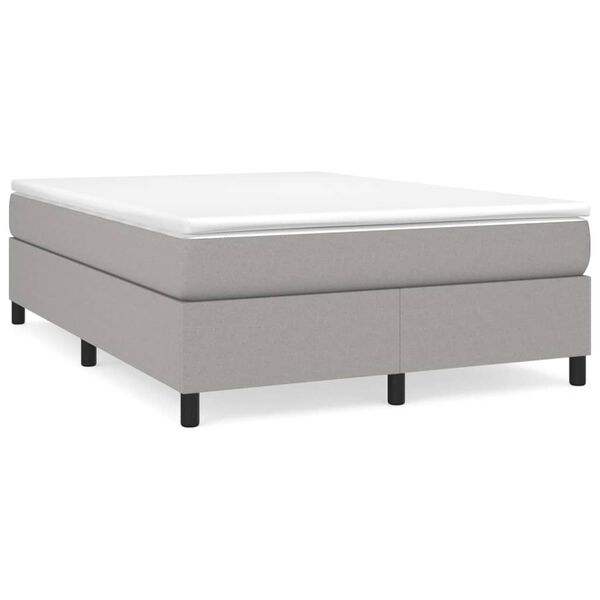 vidaXL Boxspring posteľ s matracom bledosiv&aacute; 140x200 cm l&aacute;tka