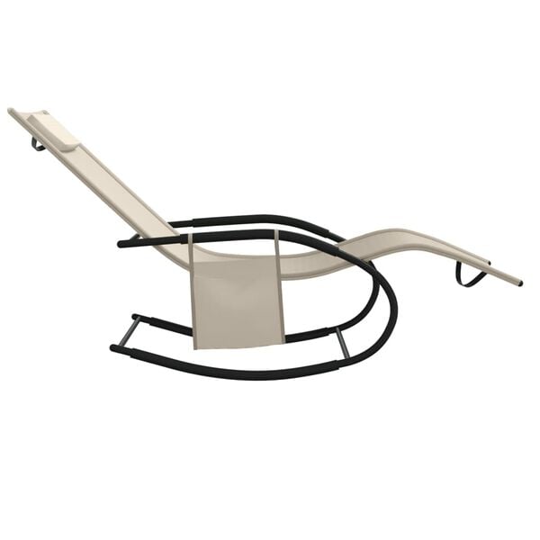 vidaXL Hojdacie leh&aacute;tko kr&eacute;mov&eacute; oceľ a textil&eacute;n