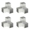 vidaXL Tr&aacute;mov&eacute; spojky 4 ks v tvare Y 101x101 mm pozinkovan&yacute; kov