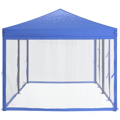 vidaXL Skladací párty stan s bočnými stenami modrý 3x6 m