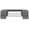 vidaXL 8-dielna záhradná sedacia súprava s podložkami polyratan sivá