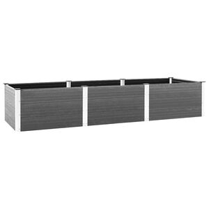 vidaXL Z&aacute;hradn&aacute; vyv&yacute;&scaron;en&aacute; posteľ &scaron;ed&aacute; 300x100x54 cm WPC