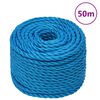 vidaXL Pracovn&eacute; lano modr&eacute; 24 mm 50 m polypropyl&eacute;n