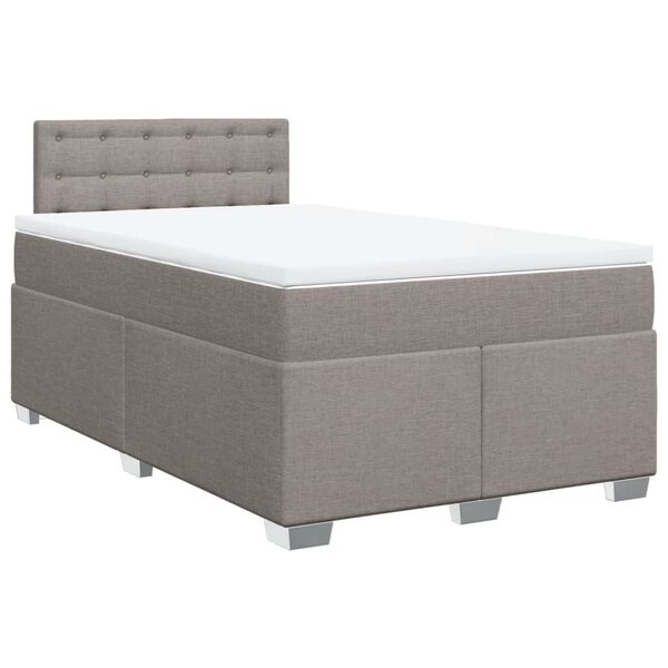 vidaXL Boxspring posteľ s matracom sivohned&yacute; 120x200 cm l&aacute;tka