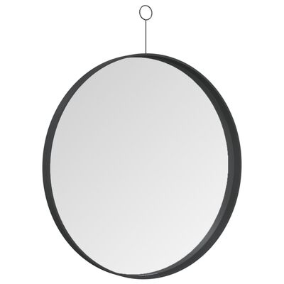 vidaXL Závesné zrkadlo s hákom čierne 50 cm