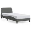 vidaXL R&aacute;m postele Dover tmavosiv&aacute; 90x200 cm l&aacute;tka