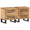 vidaXL Nočn&eacute; stol&iacute;ky 2 ks 40x34x46 cm surov&eacute; mas&iacute;vne mango