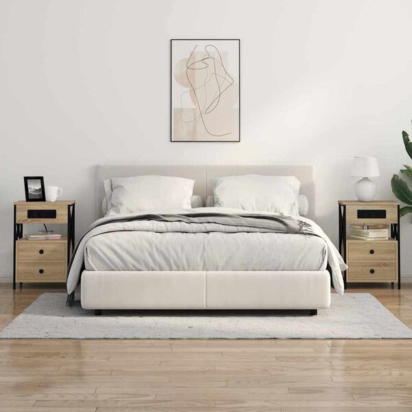 vidaXL Nočn&yacute; stol&iacute;k Sonoma dub 40 x 31 x 60 cm Kompozitn&eacute; drevo