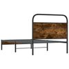 vidaXL Posteľn&yacute; r&aacute;m bez matraca 90x200 cm dymov&yacute; dub kompozitn&eacute; drevo