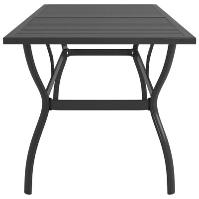 vidaXL Záhradný stôl antracitový 190x80x72 cm oceľ