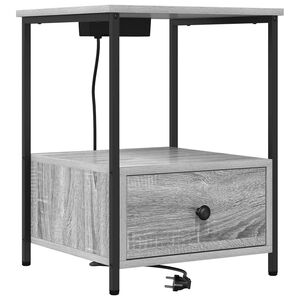 vidaXL Nočn&yacute; stol&iacute;k Siv&yacute; Sonoma 42 x 41 x 56 cm Kompozitn&eacute; drevo