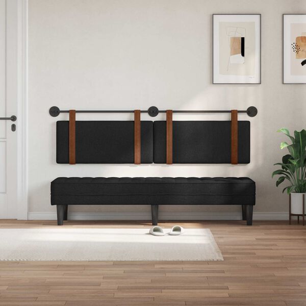 vidaXL Z&aacute;vesn&aacute; Čel&aacute; N&aacute;stenn&yacute; Čierny 170 x 55 x 5 cm Antik PU