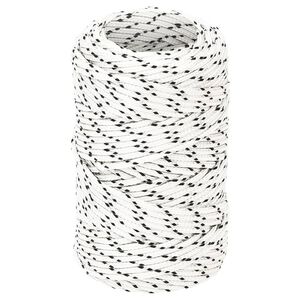 vidaXL Pleten&eacute; lodn&eacute; lano biele 2 mm x 25 m polyester