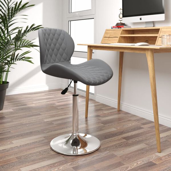 vidaXL Barov&aacute; stolička tmavosiv&aacute; zamatov&aacute;