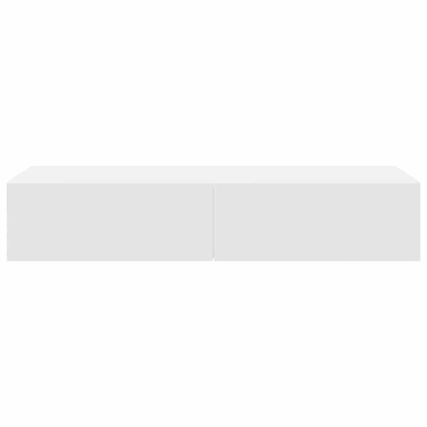 vidaXL Nástenná polica so zásuvkami biela kompozitné drevo