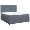 vidaXL Posteľn&yacute; r&aacute;m boxspring s matracom tmavosiv&yacute; 180x200 cm zamat