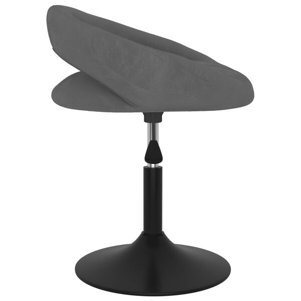 vidaXL Barov&aacute; stolička, tmavosiv&aacute;, zamat