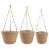 vidaXL Ko&scaron;e na rastliny z morskej tr&aacute;vy 3 pcs Pr&iacute;rodn&aacute; &Oslash;26 x 19 cm
