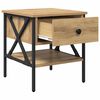 vidaXL Nočn&yacute; stol&iacute;k so z&aacute;suvkou dub artisan 40 x 42 x 45 cm
