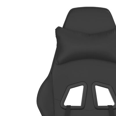 vidaXL Herná stolička s opierkou na nohy čierna umelá koža