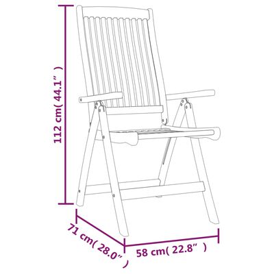 vidaXL Skladacie záhradné stoličky 8 ks eukalyptový masív