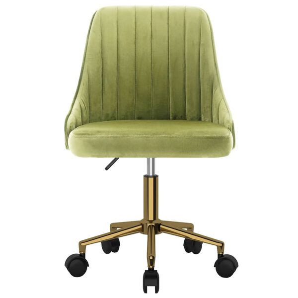 vidaXL Otočn&eacute; jed&aacute;lensk&eacute; stoličky 4 ks bledozelen&eacute; zamatov&eacute;