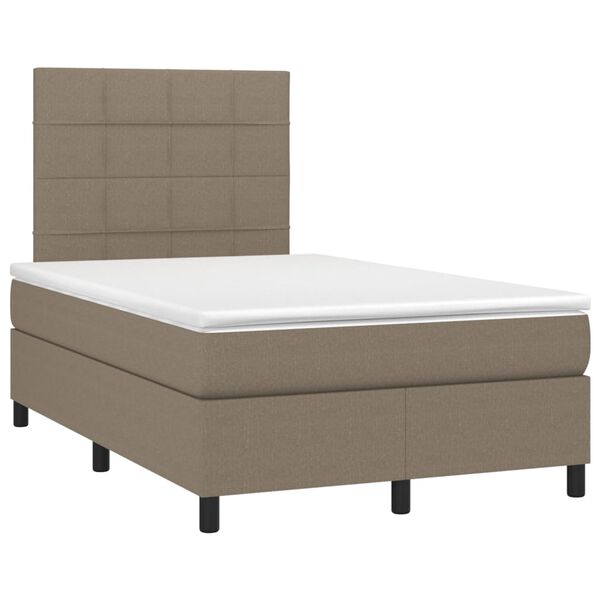 vidaXL Boxspring posteľ s matracom sivohned&yacute; 120x200 cm l&aacute;tka