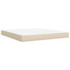 vidaXL Posteľn&yacute; r&aacute;m boxspring s matracom kr&eacute;mov&yacute; 180x200 cm l&aacute;tka