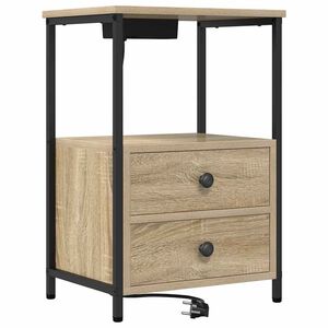 vidaXL Nočn&yacute; stol&iacute;k Sonoma dub 40 x 31 x 60 cm Kompozitn&eacute; drevo