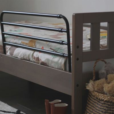A3 Baby & Kids Nastaviteľná bezpečnostná zábrana na posteľ Trombone 77-125 cm čierna