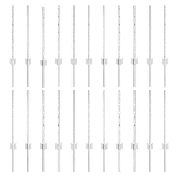 vidaXL Plotové stĺpy 22 pcs Strieborná 100 cm Oceľ