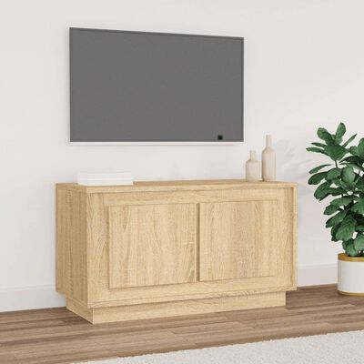 vidaXL TV skrinka dub sonoma 80x35x45 cm spracované drevo