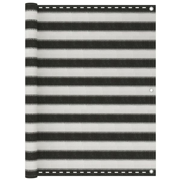 vidaXL Tieniaca plachta na balkón z HDPE 120x400 cm antracitová a biela