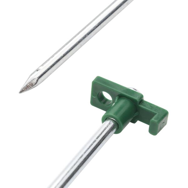 vidaXL Stanov&eacute; kol&iacute;ky 12 ks 25 cm 7 mm pozinkovan&aacute; oceľ