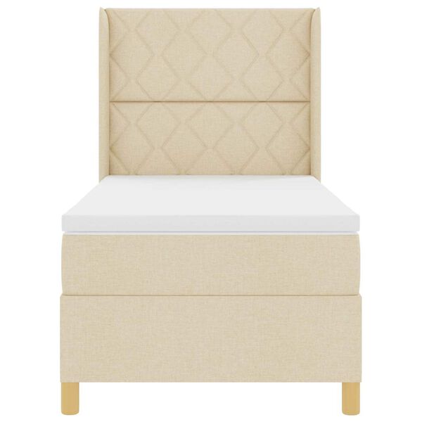 vidaXL Posteľ s pružinov&yacute;m r&aacute;mom s matracmi Kr&eacute;mov&aacute; 100 x 200 cm l&aacute;tka